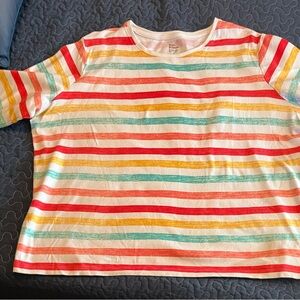 Casual 100% cotton tee with 3/4 sleeves